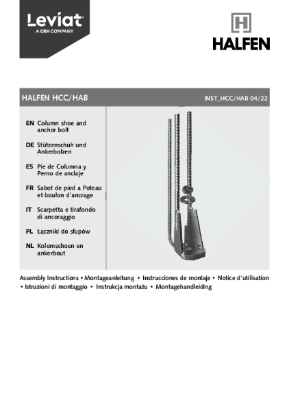 HALFEN HCC/ HAB installation manual