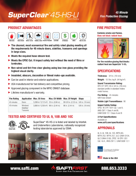 SuperClear® 45-HS-LI Data Sheet