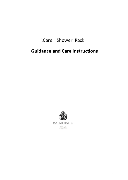 Shower pack booklet