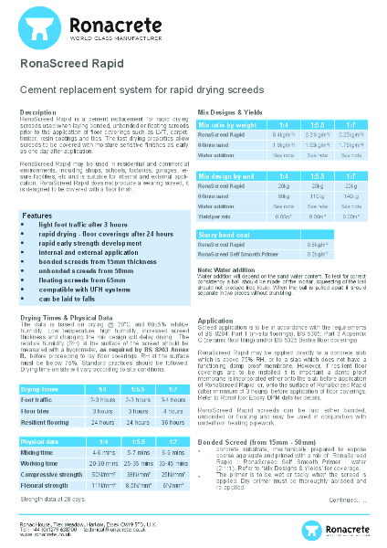 RonaScreed Rapid TDS