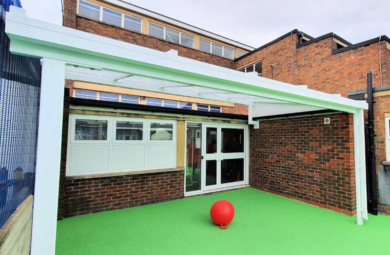 John Perry Primary School – Wall Mounted Canopy Case Study