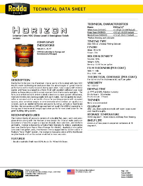 Rodda TDS Horizon 543501 GL5 ALL