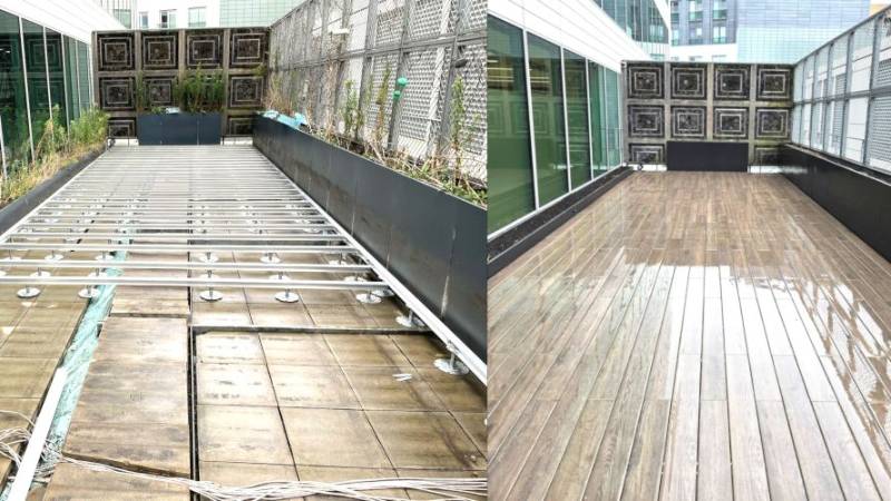 Class A Decking Refurbishment Project - Triton St, Central London
