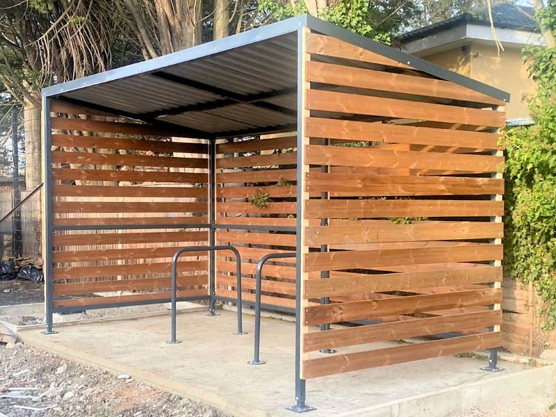 Timber bike shelter hotsell