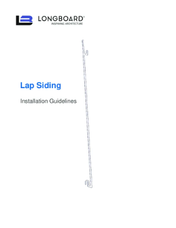 Lap Siding install Guide