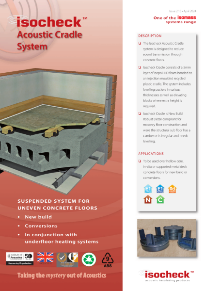 Isocheck Acoustic Cradle - Data Sheet v2.13