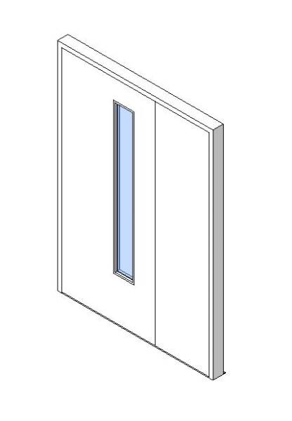 External Unequal Door, Vision Panel Style VP03