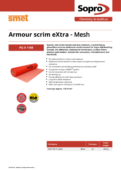 TDS Sopro PG-X 1188 – Armour scrim eXtra Mesh_SMART® Flooring System