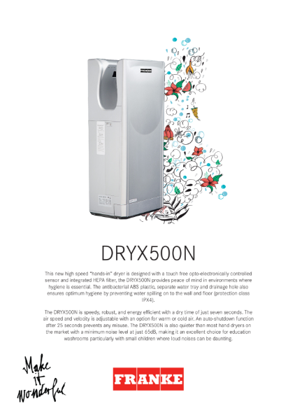 DRYX500N Hands in Hand dryer