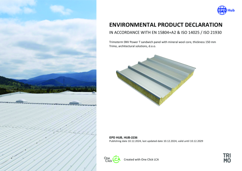 EPD Trimoterm Power T SNV 150 - production SLO