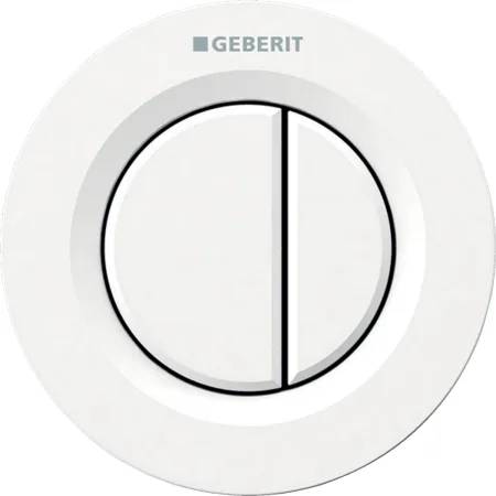 Geberit Type 01 remote flush actuation, pneumatic, round, for dual flush, for Sigma concealed cistern 8 cm, concealed flush