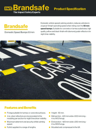 Speed Bumps (Domestic Vehicles) - Brandsafe Spec Sheet
