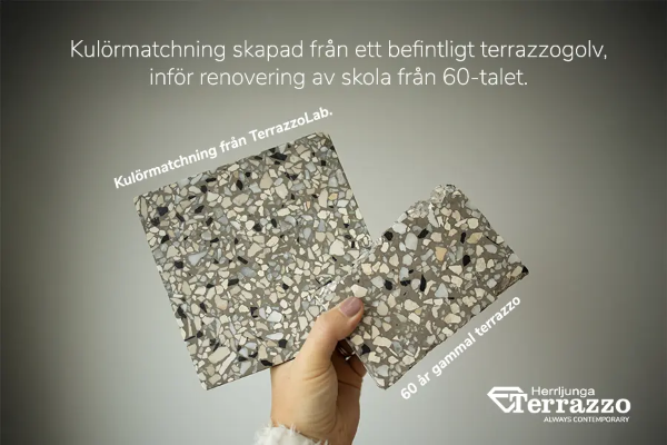 I TerrazzoLab möts både nya och dåtidens terrazzokulörer