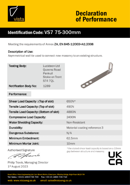 VS7 75-300mm Declaration of Performance