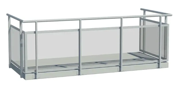Balkongräcke med invändigt glas