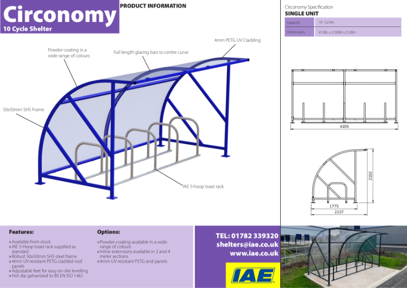 Circonomy Cycle Shelter Specification Sheet