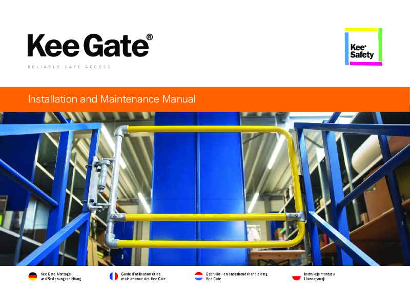 Kee Gate® Single and Double Gates Installation and Maintenance Manual (Multilingual)
