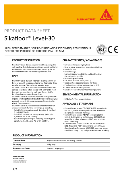 Sikafloor Level 30