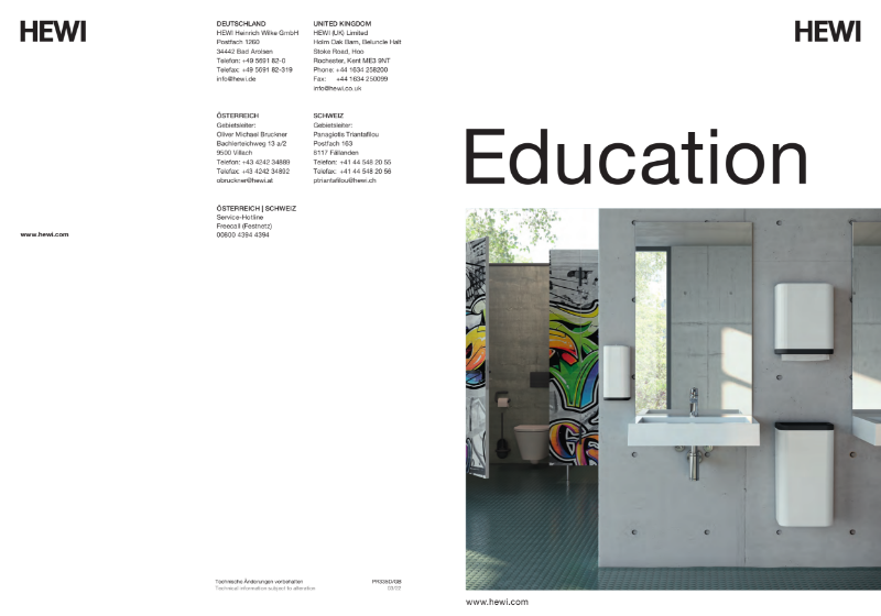 HEWI Education
Individual equipment solutions