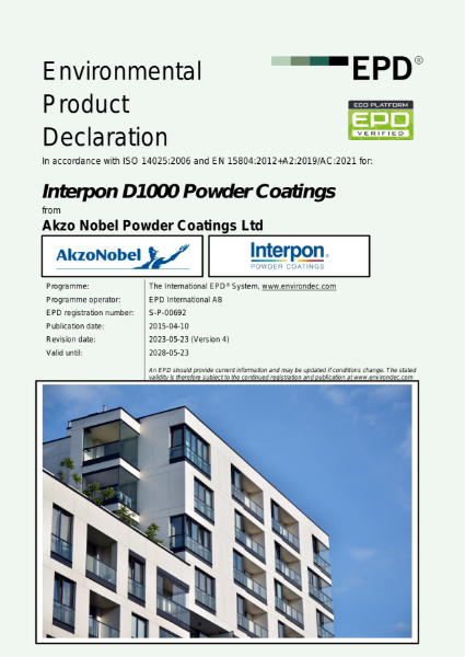 EPD: Interpon D Architectural Series- Interpon D1000 (D1036)