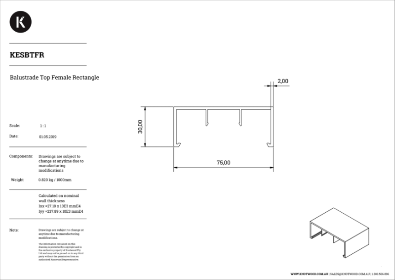 KESBTFR Handrail Square