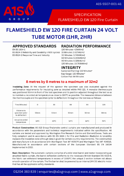 A1S Group Specification Sheet: Flameshield EW120