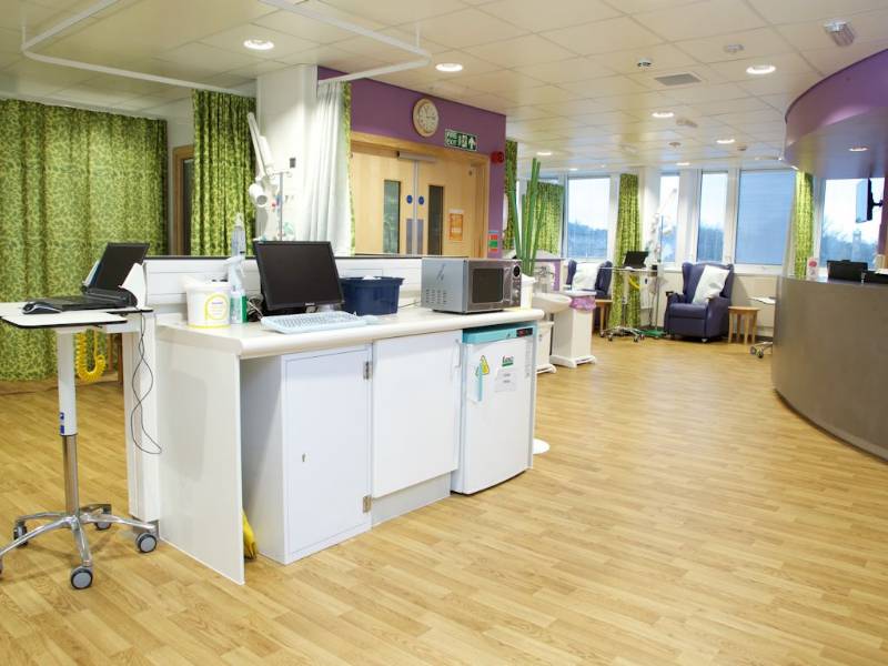 Forest fx flooring adds a natural feel to the Greenlea Oncology Unit