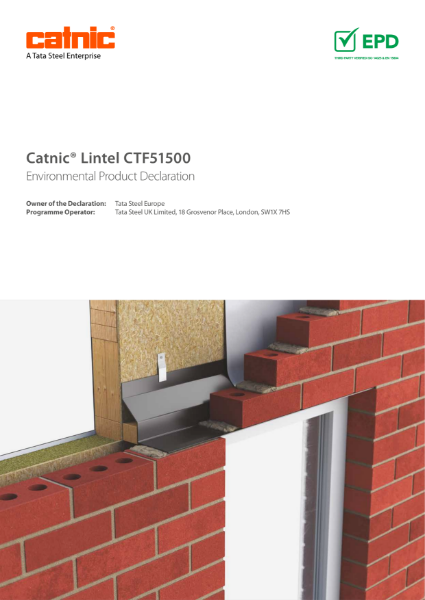 Catnic CTF51 timber frame steel lintel EPD