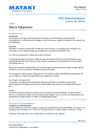 FDV Decra Takpanner