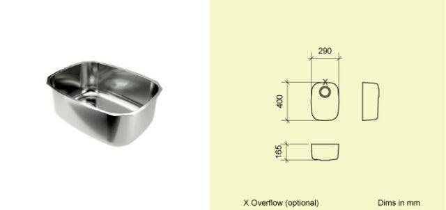 Sink Bowl T29 - Rectangular Stainless Steel Kitchen Sink