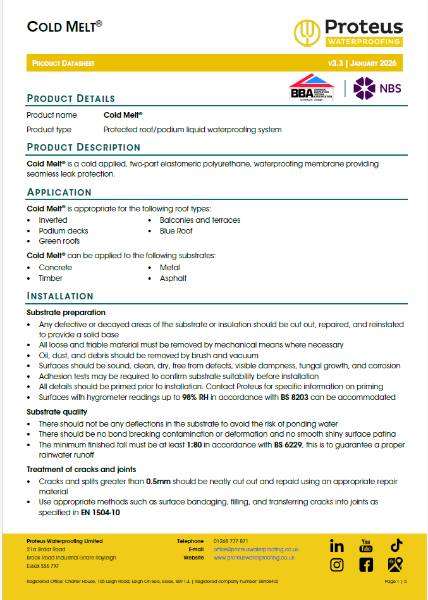 Product Data Sheet - Cold Melt®