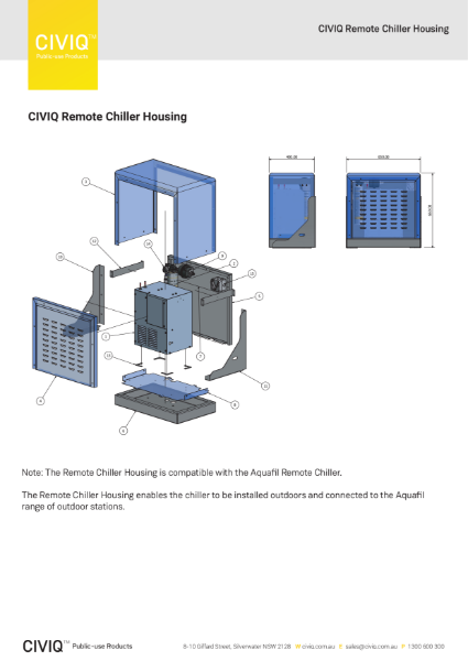 Civiq Aquafil Remote Chiller Housing