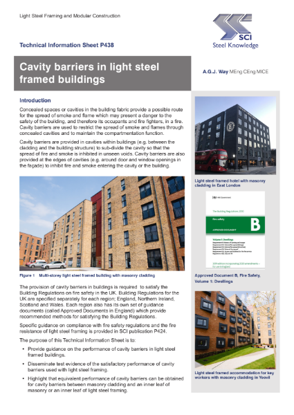 Cavity Barriers In Light Steel Framed Buildings