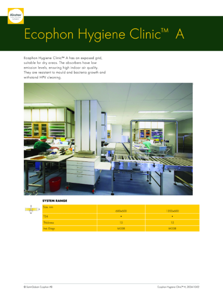 Data Sheet Hygiene Clinic A