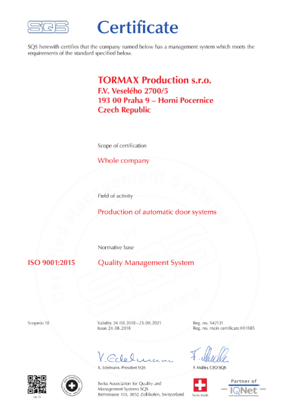 ISO 9001:2015 Certificate