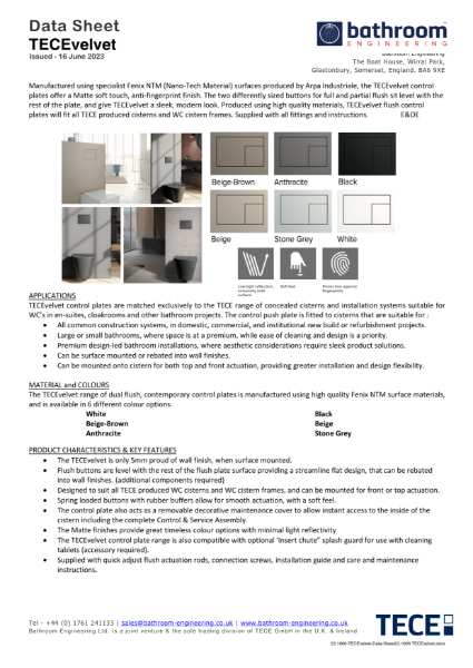 TECEvelvet Data Sheet