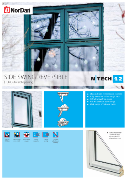 NorDan Side Swing Reversible Windows