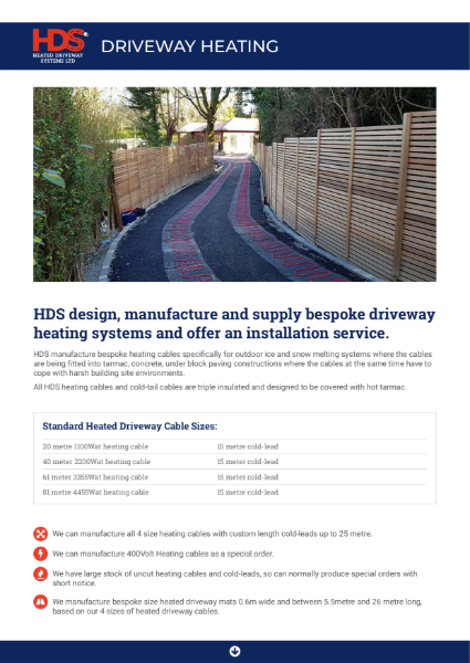 Driveway Heating information