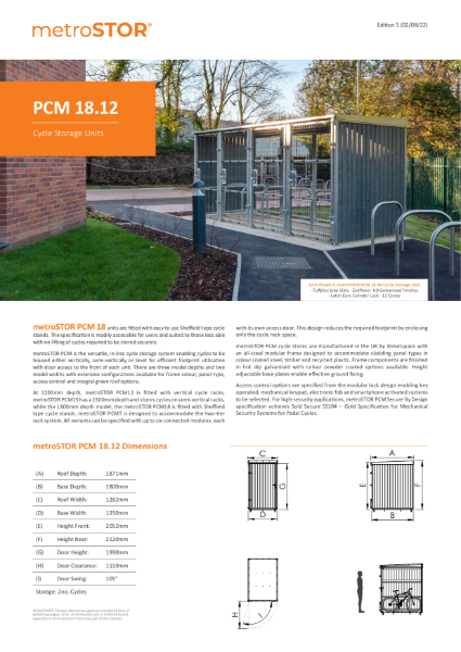 PCM 18.12 Data Sheets