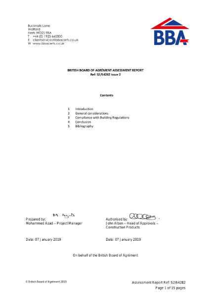 Soltherm Endurance W - BBA Assessment Report