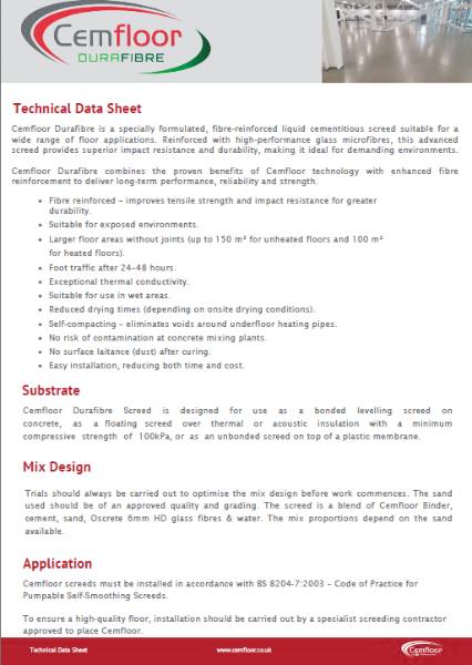 Cemfloor Durafibre