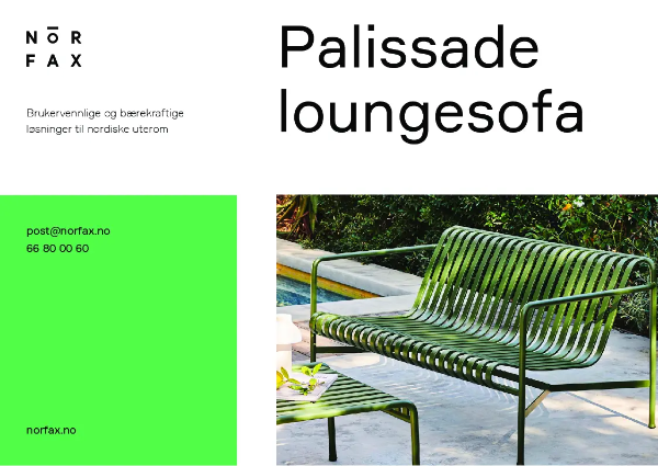 Produktark - Palissade Loungesofa