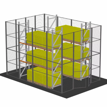 Verkkoseinät ja Häkkivarastot - Verkkoelementtipaketti Caelum UR350, 4000x6000x4400 mm
