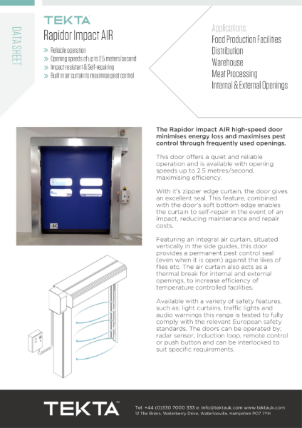 Rapidor Impact AIR Data Sheet
