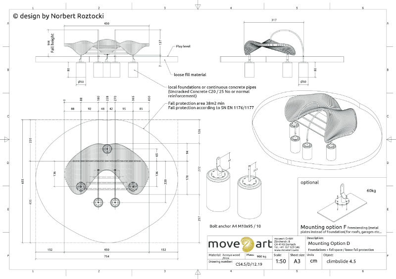 Climbslide 4.5 D Drawing Foundation Plan