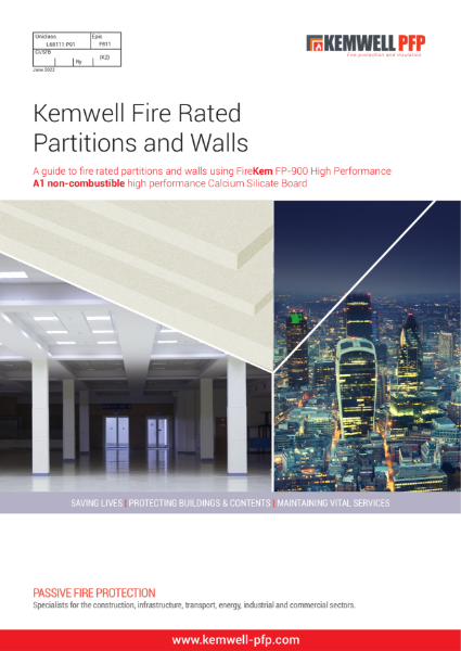 Kemwell FP-900 Fire Rated Partitions and Walls Information Sheet