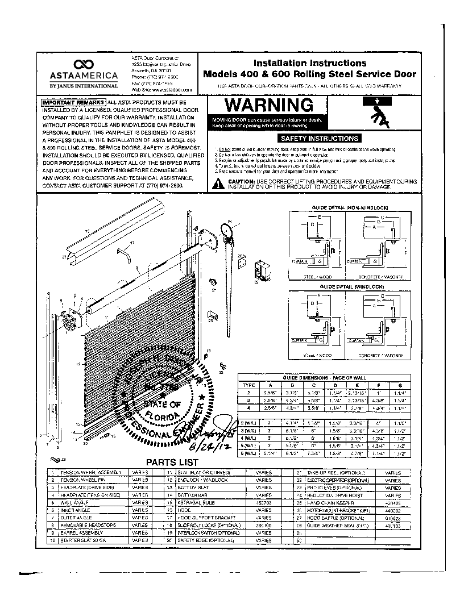 Model 422 FIM Installation Instructions