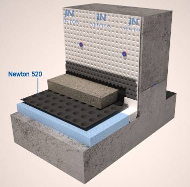 Newton CDM 520 eco Floor - 20mm Recycled Cavity Drain Floor Membrane