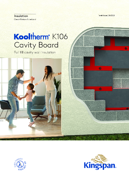 Kingspan Kooltherm K106 Cavity Board brochure