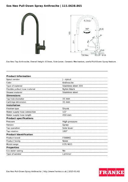 Product Sheet 115.0638.865